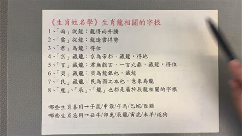 屬龍名字|生肖姓名學－生肖屬龍特性、喜忌及喜用字庫－芷蘭老師~卜卦、。